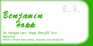 benjamin hopp business card